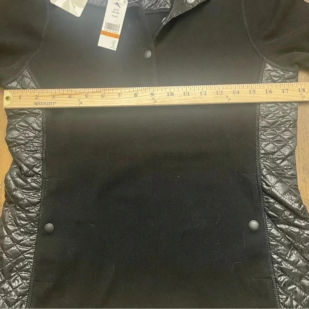 NWT Ladies Tommy Bahama Hybrid Aruba half snap black pullover. Size small. - Picture 7 of 9